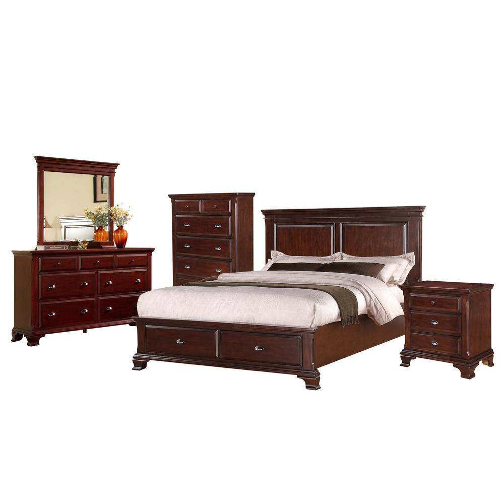 Brinley Cherry Queen Storage Bed. Picture 62