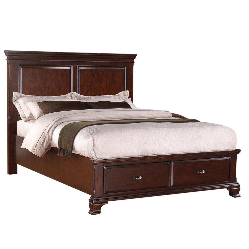 Brinley Cherry Queen Storage Bed. Picture 65