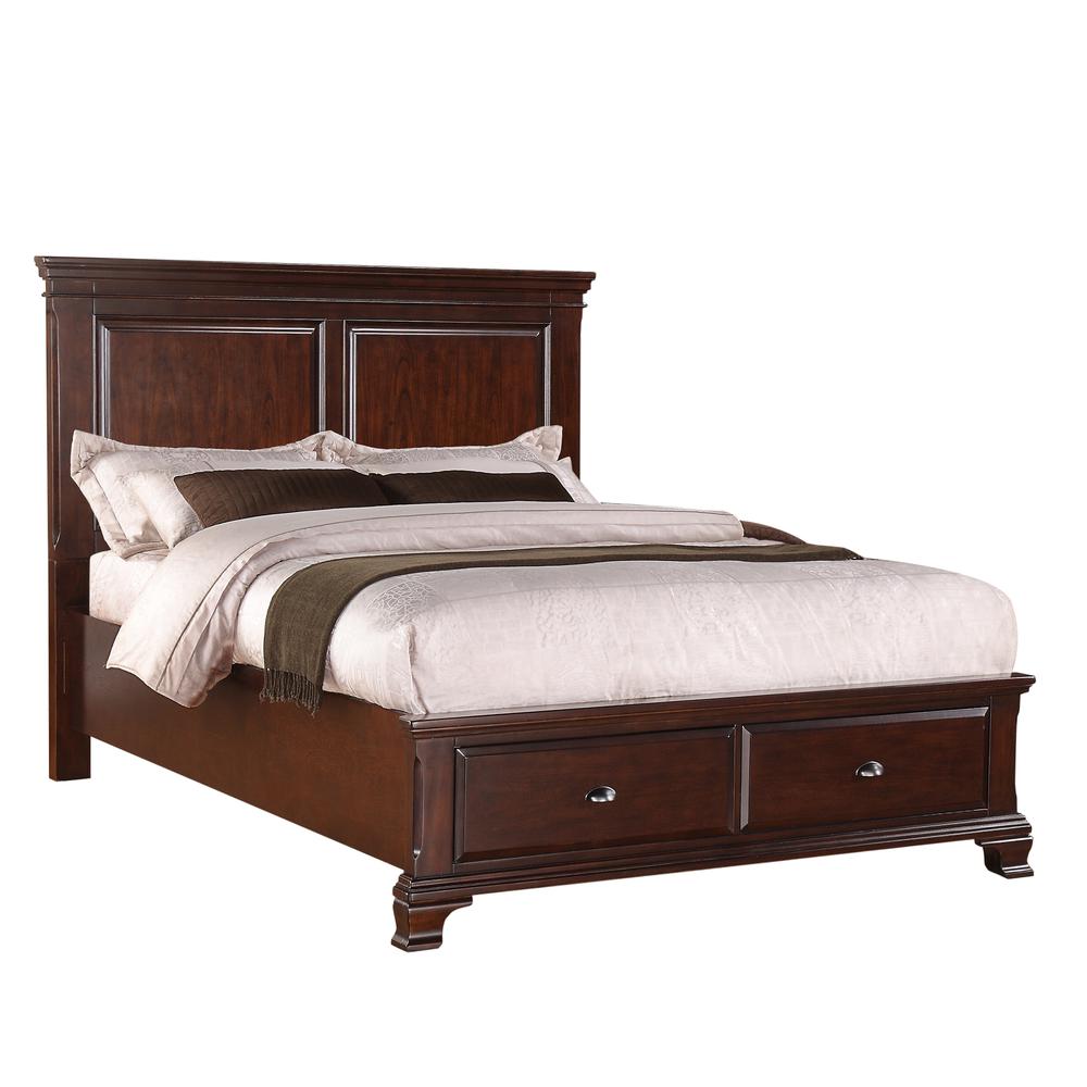 Brinley Cherry Queen Storage Bed. Picture 76