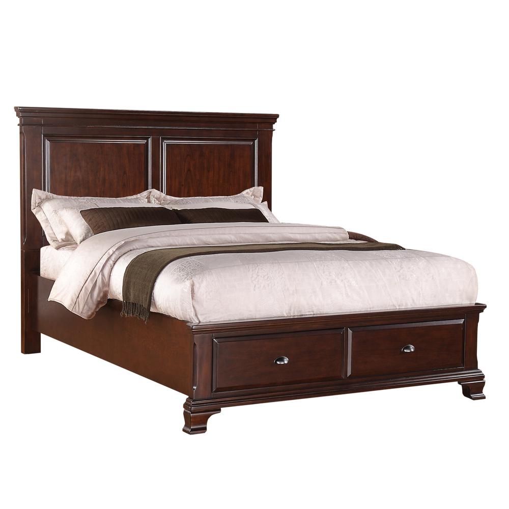 Brinley Cherry Queen Storage Bed. Picture 84