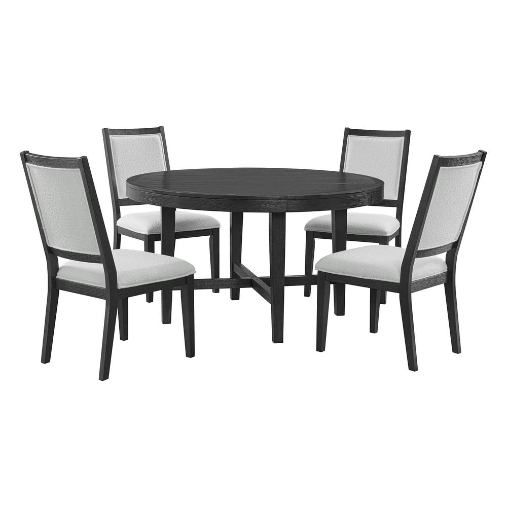 Armes Round Dining Table in Black. Picture 2