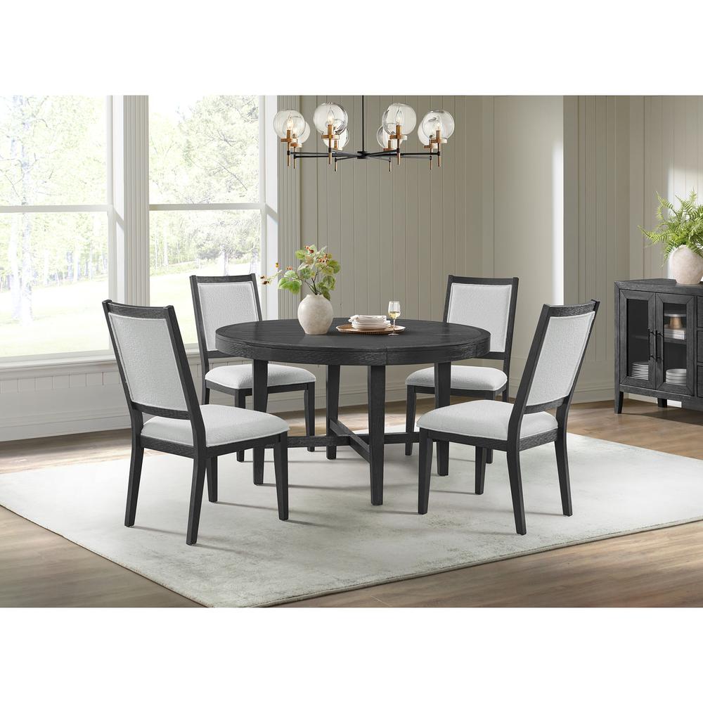 Armes Round Dining Table in Black. Picture 3