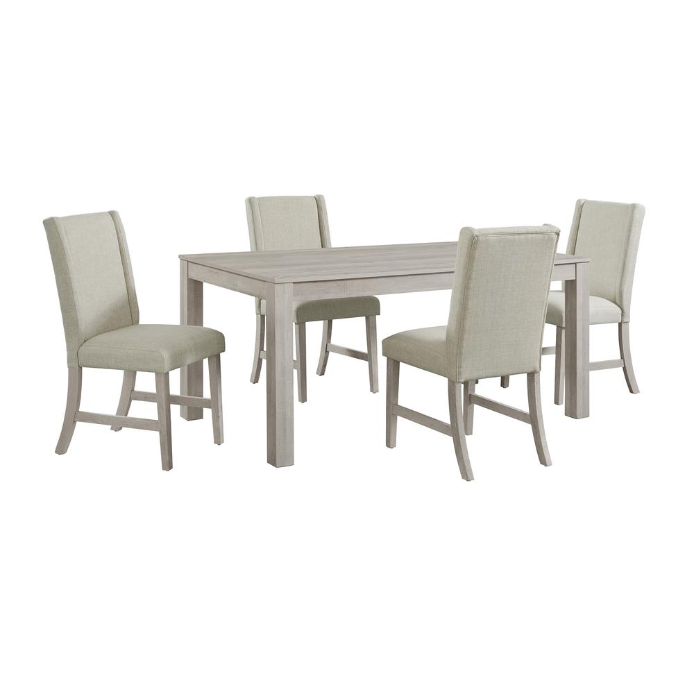 Holmes Rectangular Dining Table in White. Picture 1