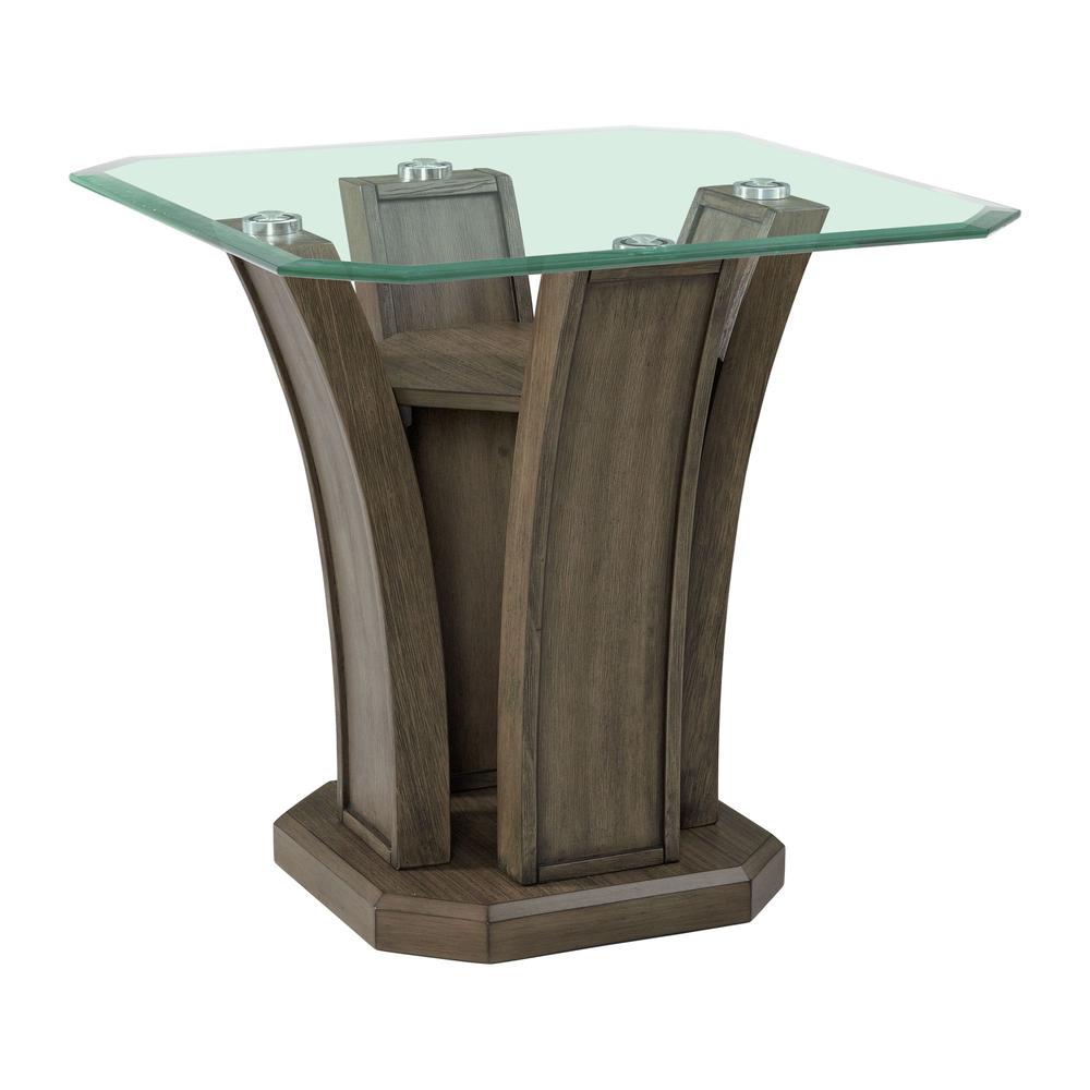 Simms Square End Table in Grey. Picture 3