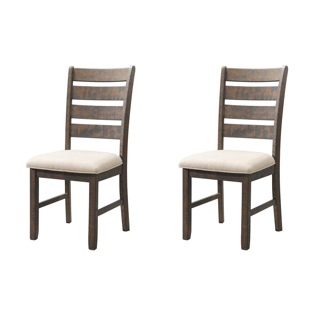 Dex 6PC Dining Set- Table, 4 Ladder Side Chairs & Bench. Picture 18