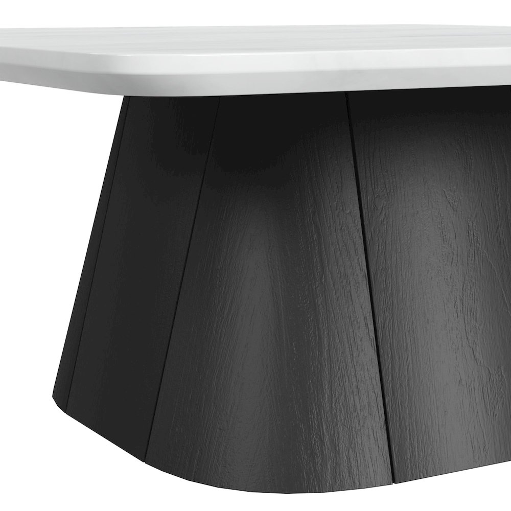 Yuri Coffee Table in White and Black. Picture 4