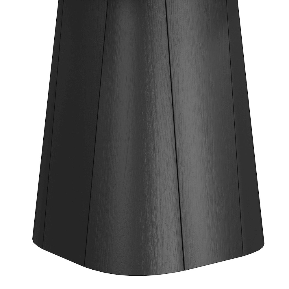 Yuri End Table in White and Black. Picture 4