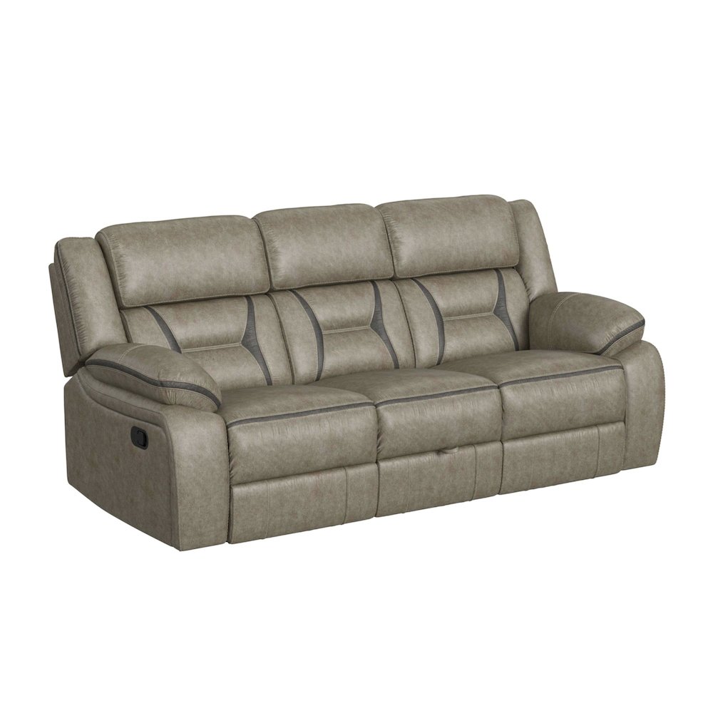 Kaoru 2PC Living Room Set in Corral Grey-Sofa & Loveseat. Picture 2