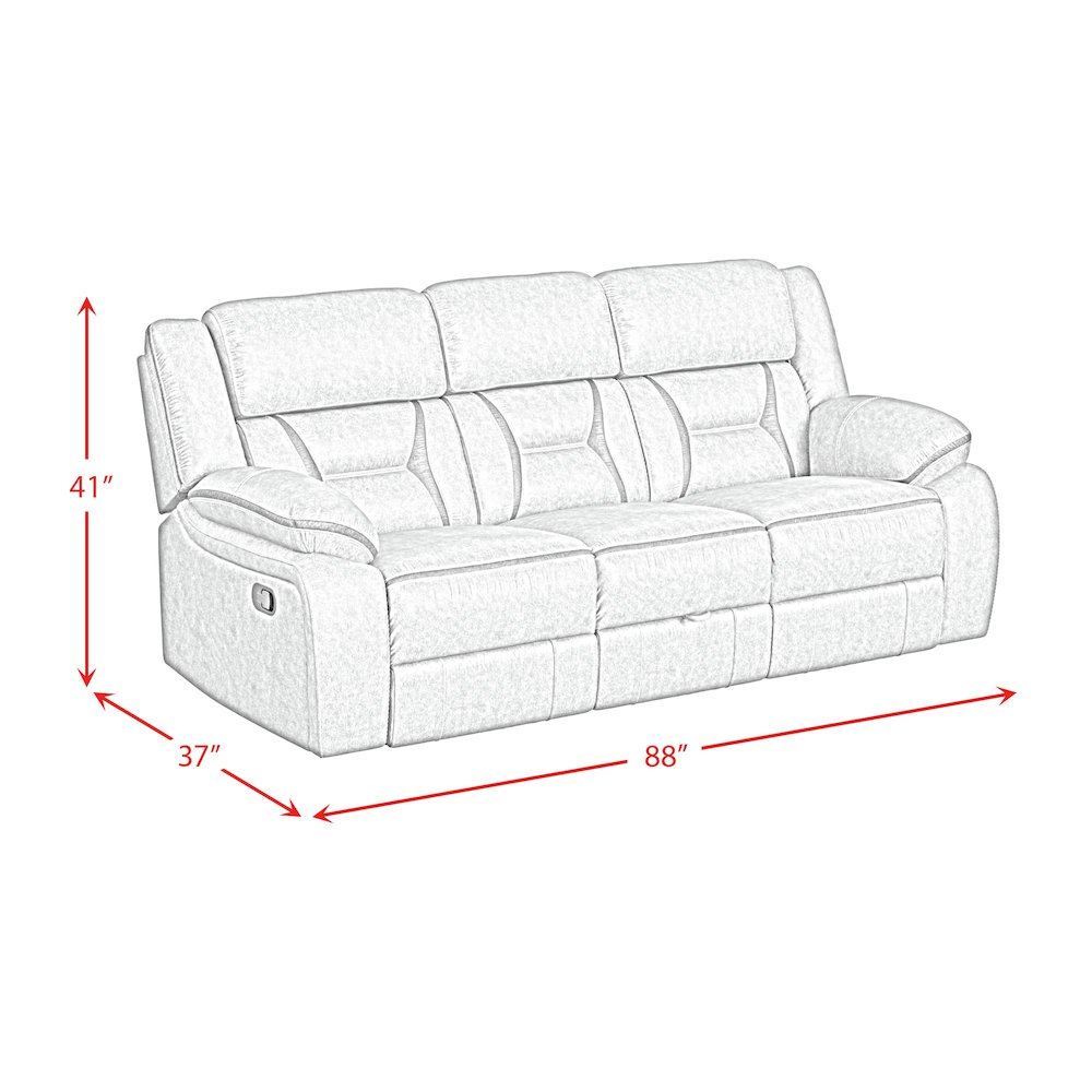 Kaoru 2PC Living Room Set in Corral Grey-Sofa & Loveseat. Picture 8