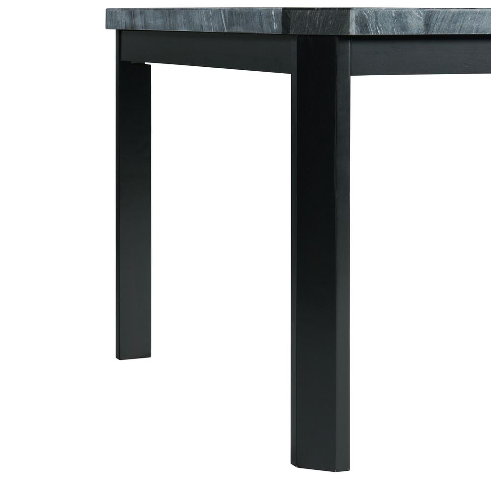 Celine Square 5PC Counter Dining Set- Table & Four Blue Velvet Chairs. Picture 10