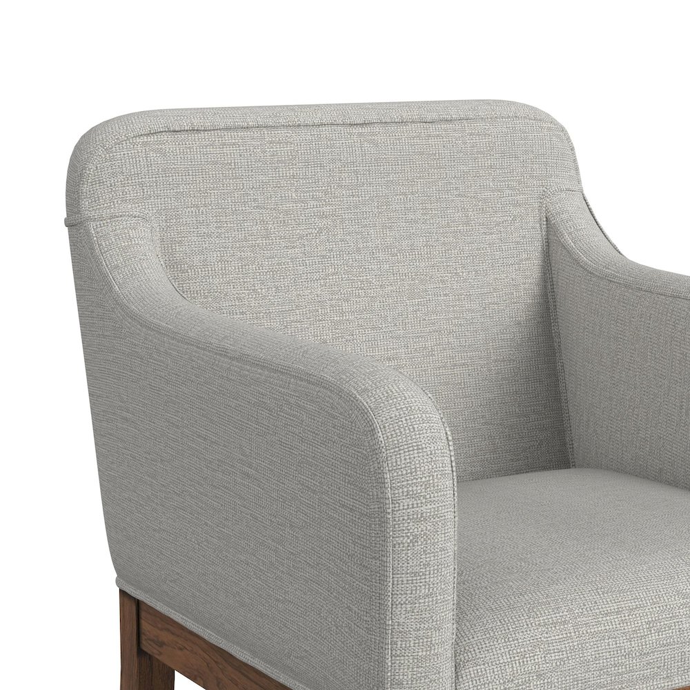 Thorin UPH Counter Chair with Light Grey Fabric in Brown. Picture 7