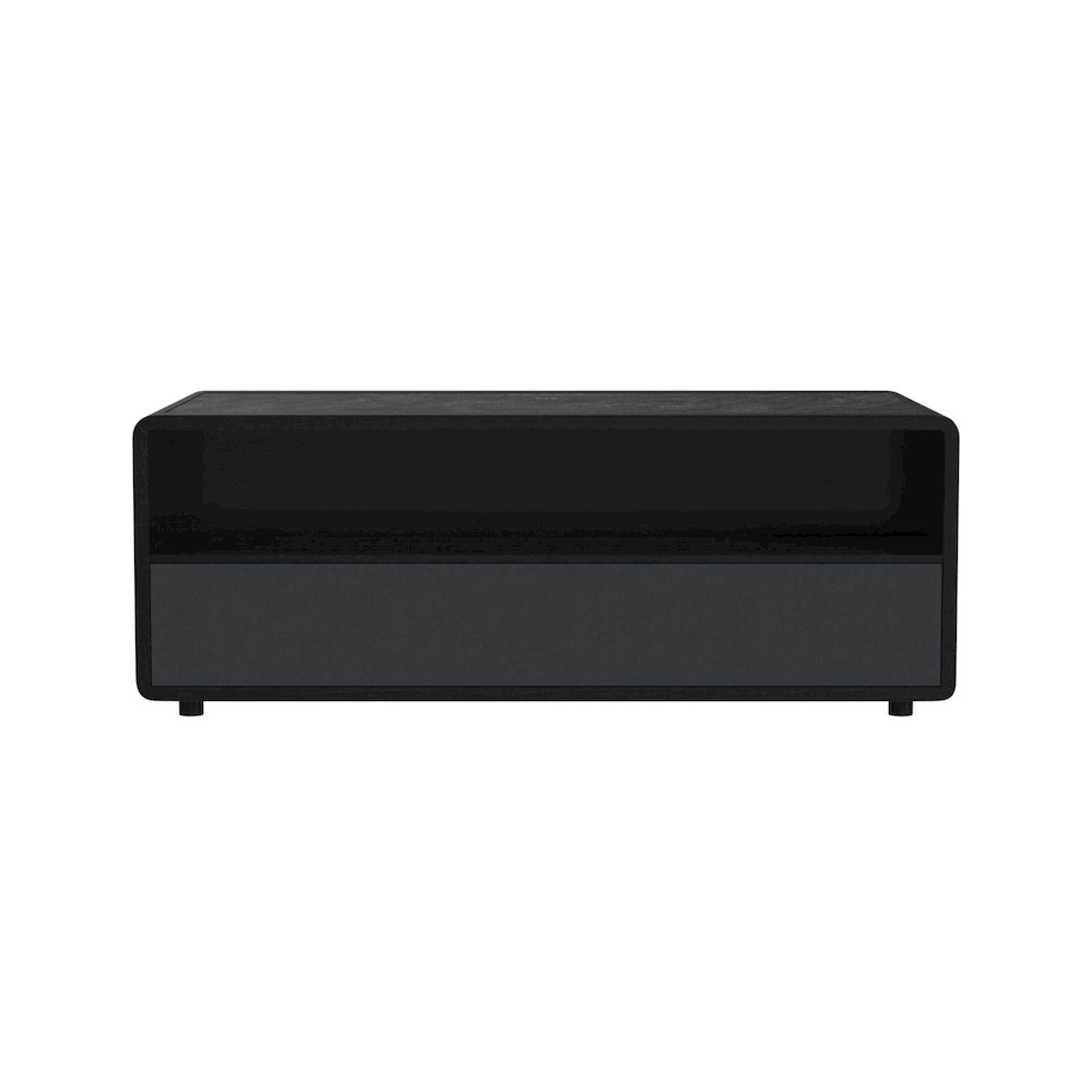 3PC Smart Occasional Table Set in Black- Coffee Table & Two Square End Table. Picture 4