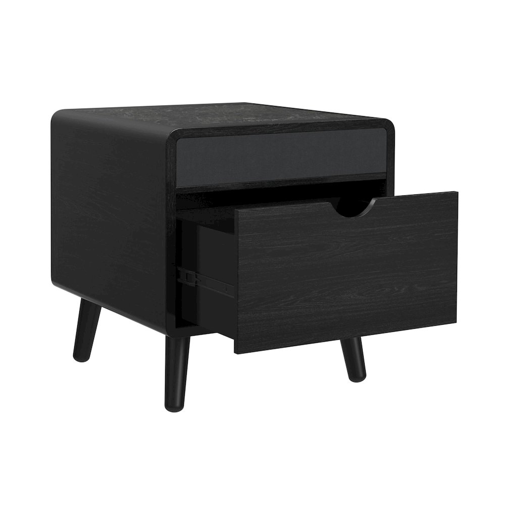 Halo Square Smart End table in Black. Picture 3