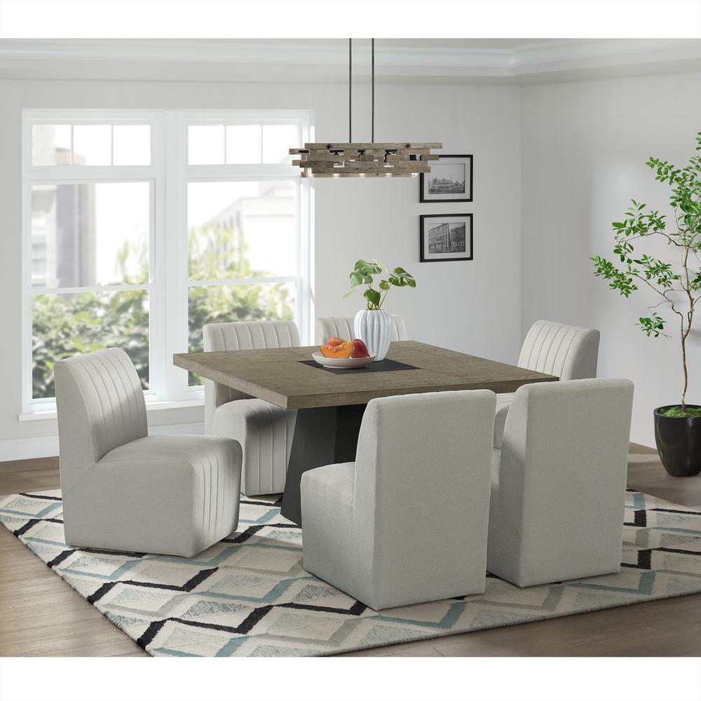 Rizzo Dining Side Chair in Beige Linen (2 Per Carton). Picture 11
