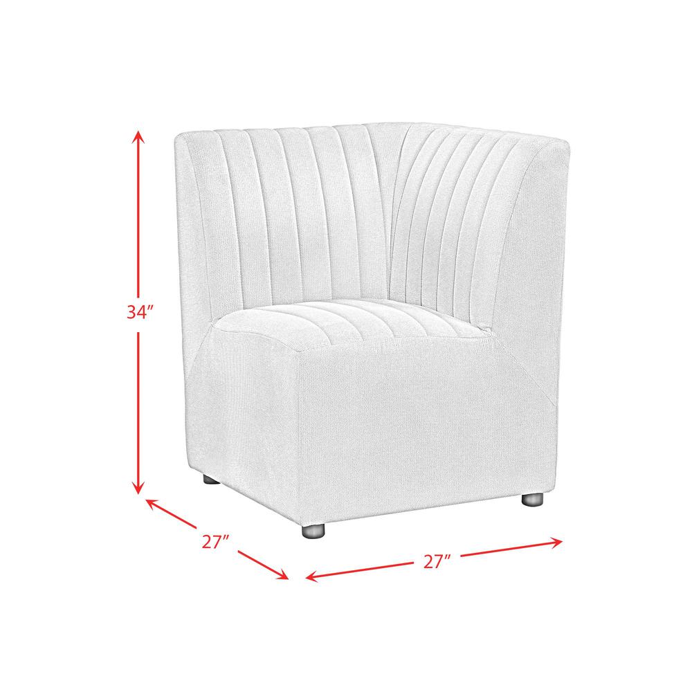 Rizzo Dining Corner Chair in Beige Linen. Picture 3