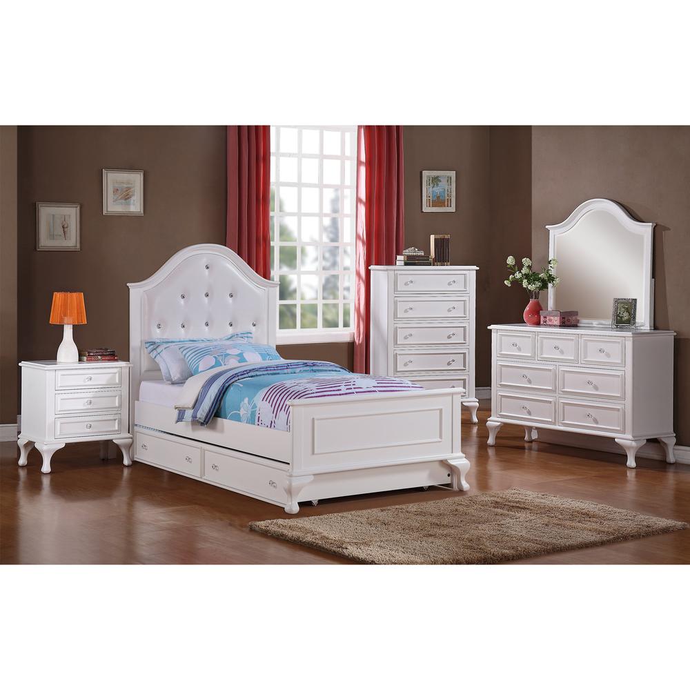 Jenna Full Panel w/ Trundle 6PC Bedroom Set. Picture 17
