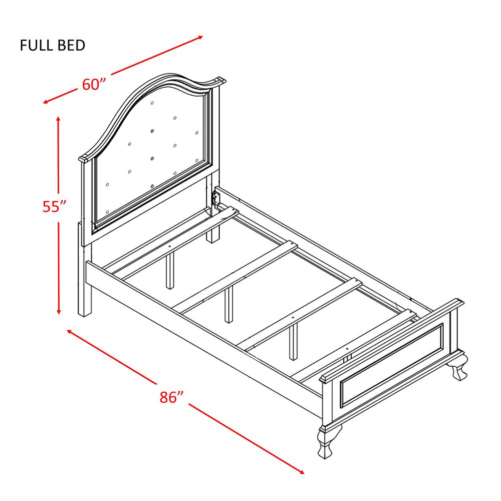 Jenna Full Panel w/ Trundle 6PC Bedroom Set. Picture 18