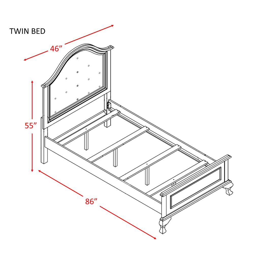 Jenna Twin Panel 4PC Bedroom Set. Picture 16