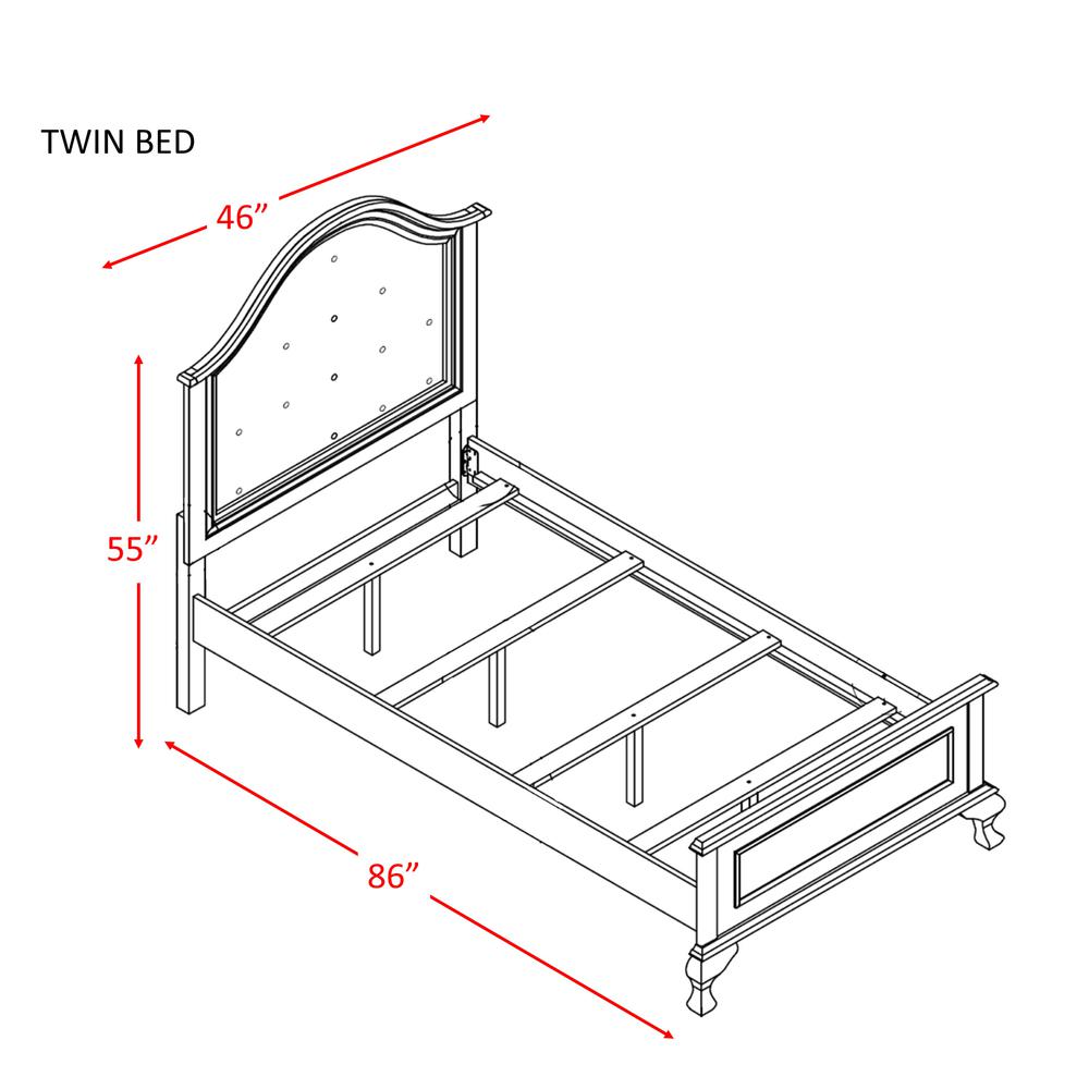 Jenna Twin Panel 6PC Bedroom Set. Picture 20