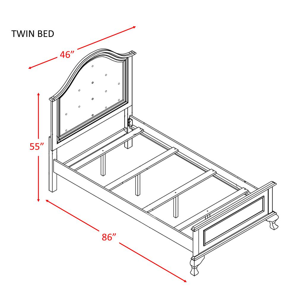 Jenna Twin Panel w/ Trundle 3PC Bedroom Set. Picture 16