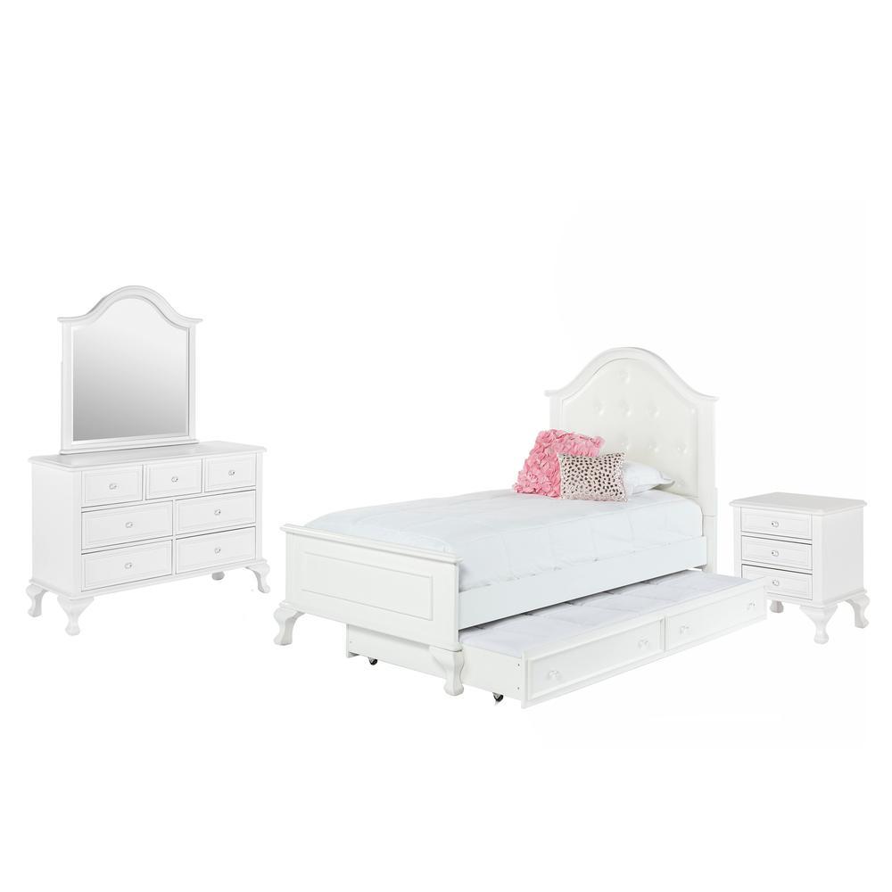 Jenna Twin Panel w/ Trundle 4PC Bedroom Set. Picture 10