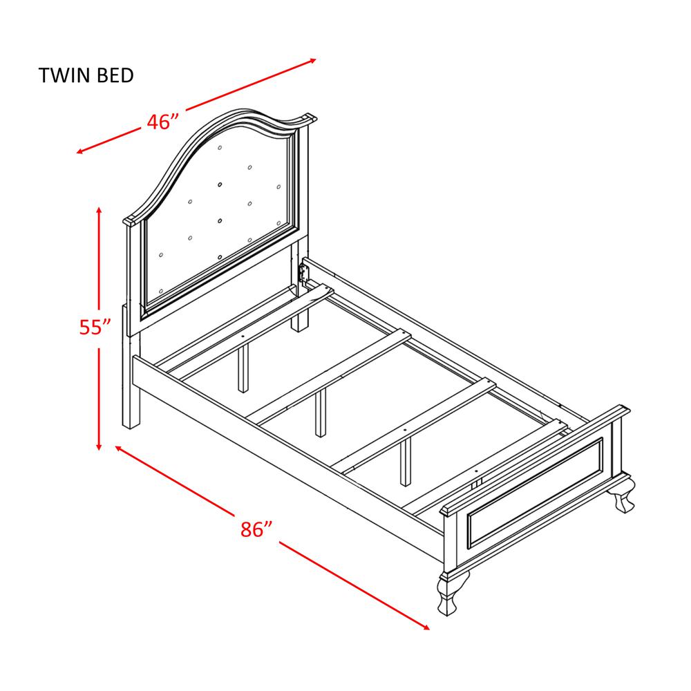 Jenna Twin Panel w/ Trundle 4PC Bedroom Set. Picture 16