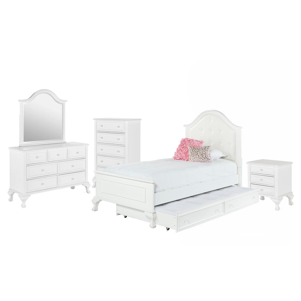 Jenna Twin Panel w/ Trundle 5PC Bedroom Set. Picture 12