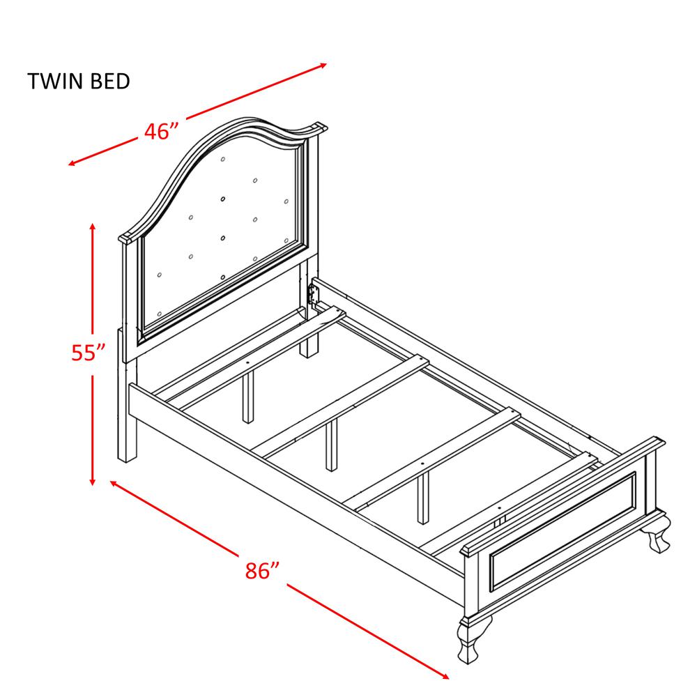 Jenna Twin Panel w/ Trundle 5PC Bedroom Set. Picture 21