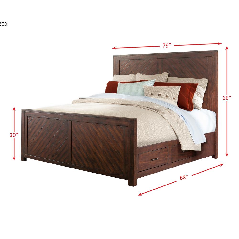 Dex King Platform Storage Bed. Picture 2