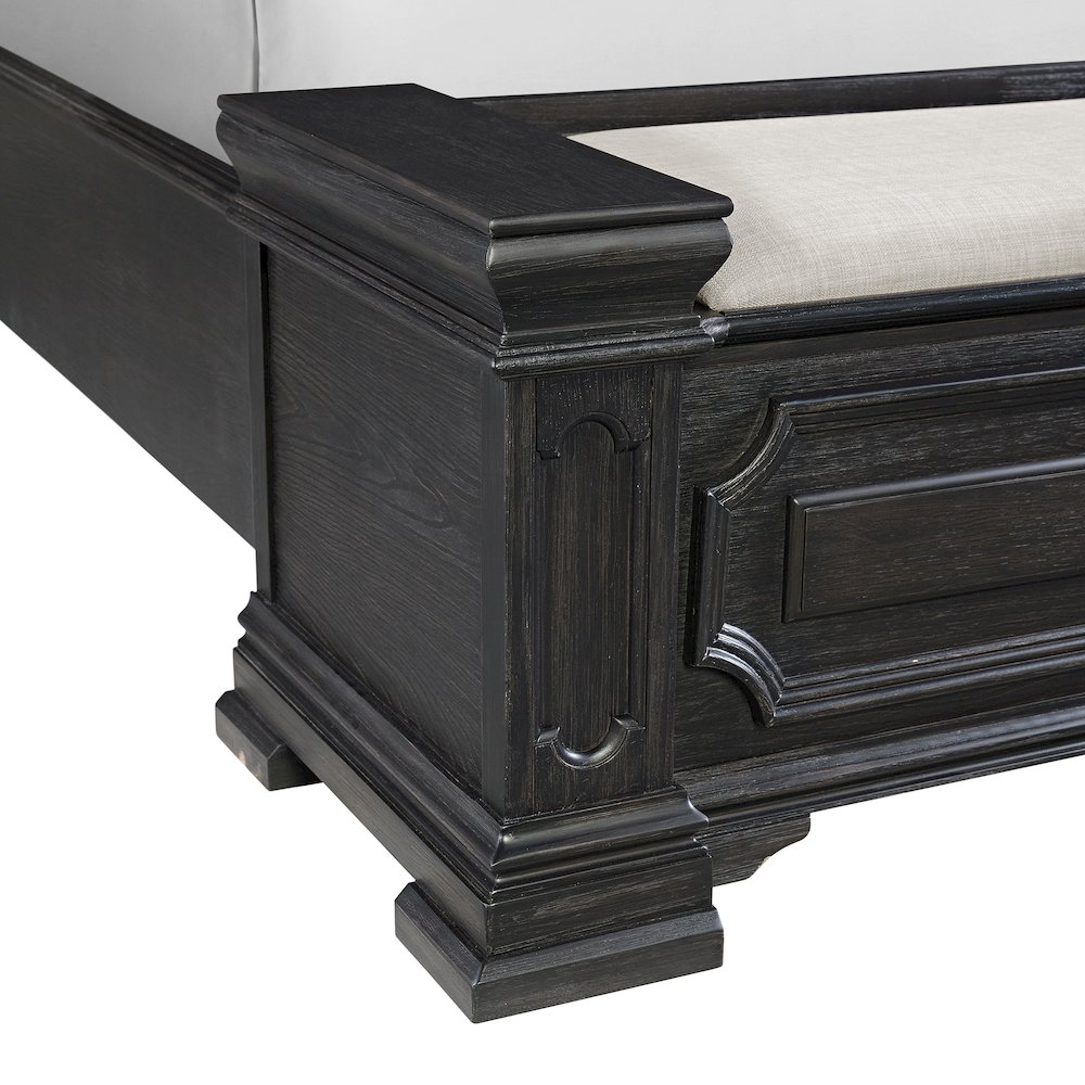 Paterson King Storage Bed in Black. Picture 8