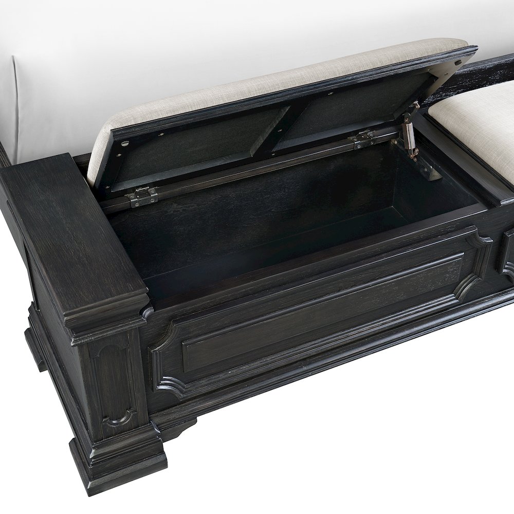 Paterson King Storage Bed in Black. Picture 7