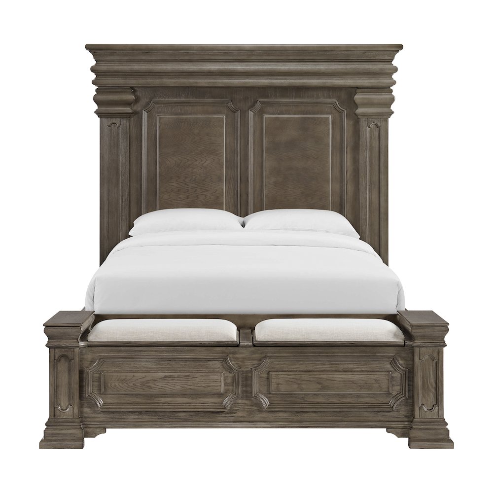 Paterson  Queen Storage Bed in Grey. Picture 3