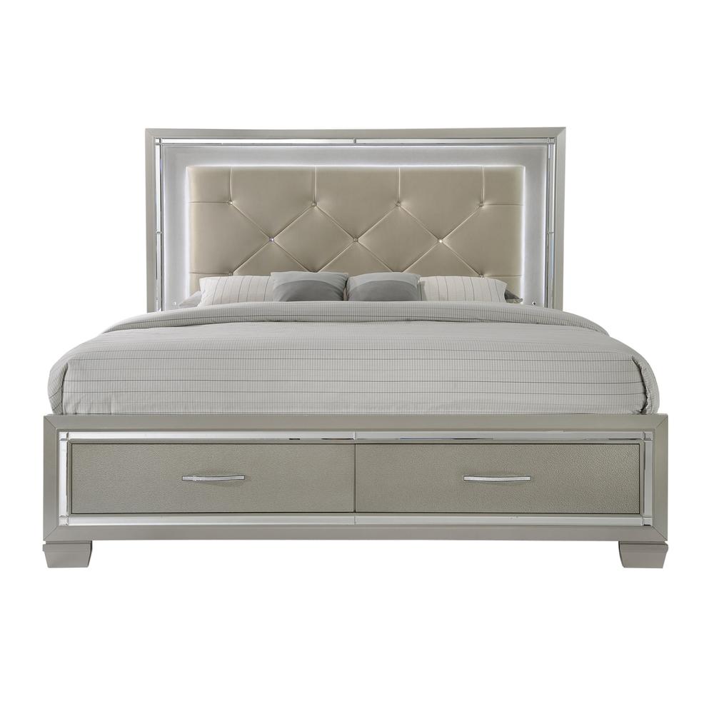 Glamour King Platform Storage  3PC Bedroom Set. Picture 28