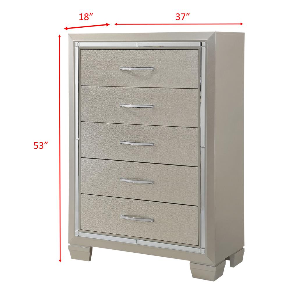 Glamour Queen Platform Storage  3PC Bedroom Set. Picture 25