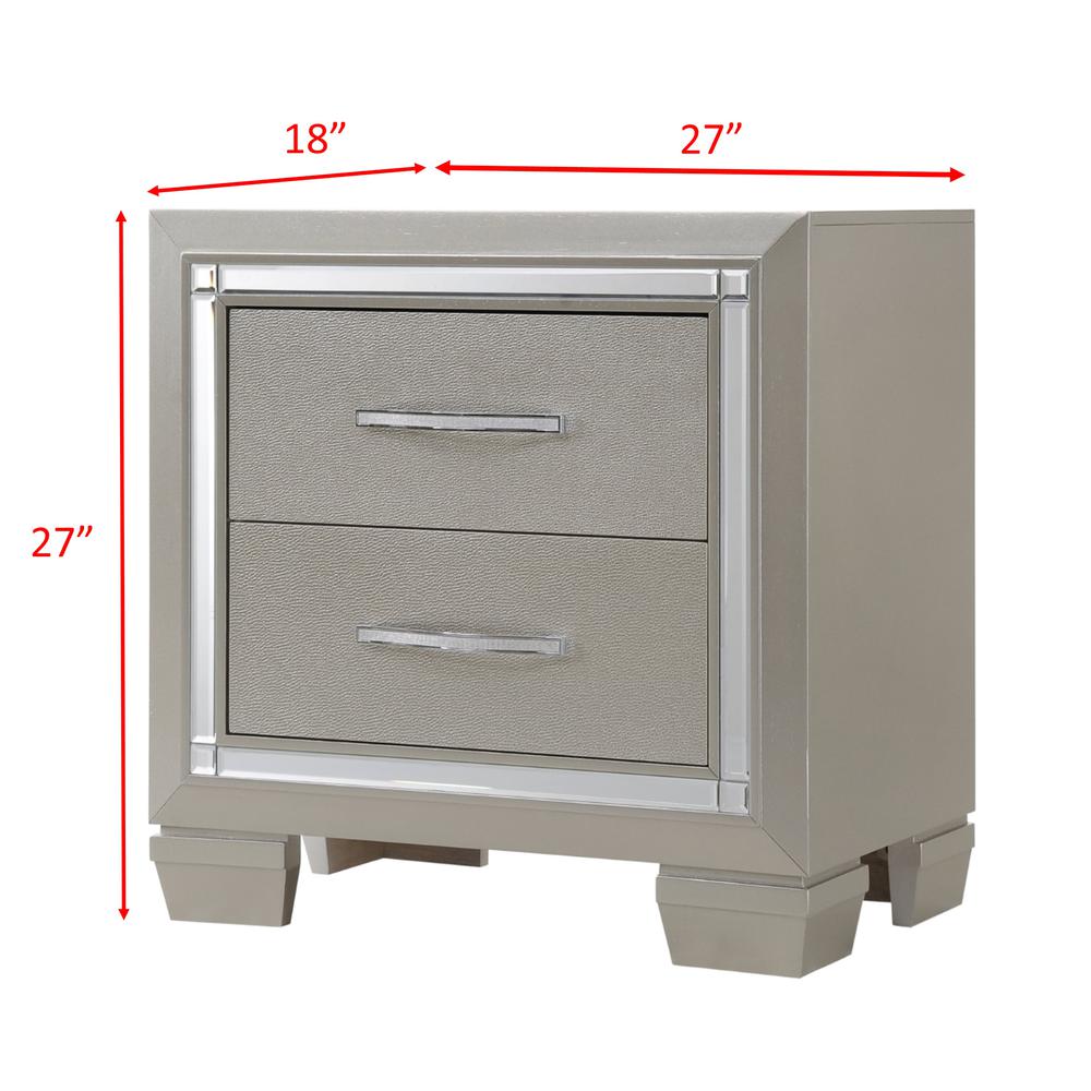 Glamour Queen Platform Storage  3PC Bedroom Set. Picture 26