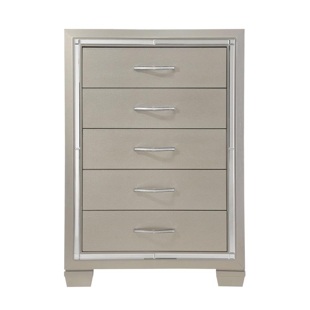 Glamour Queen Platform Storage  5PC Bedroom Set. Picture 23