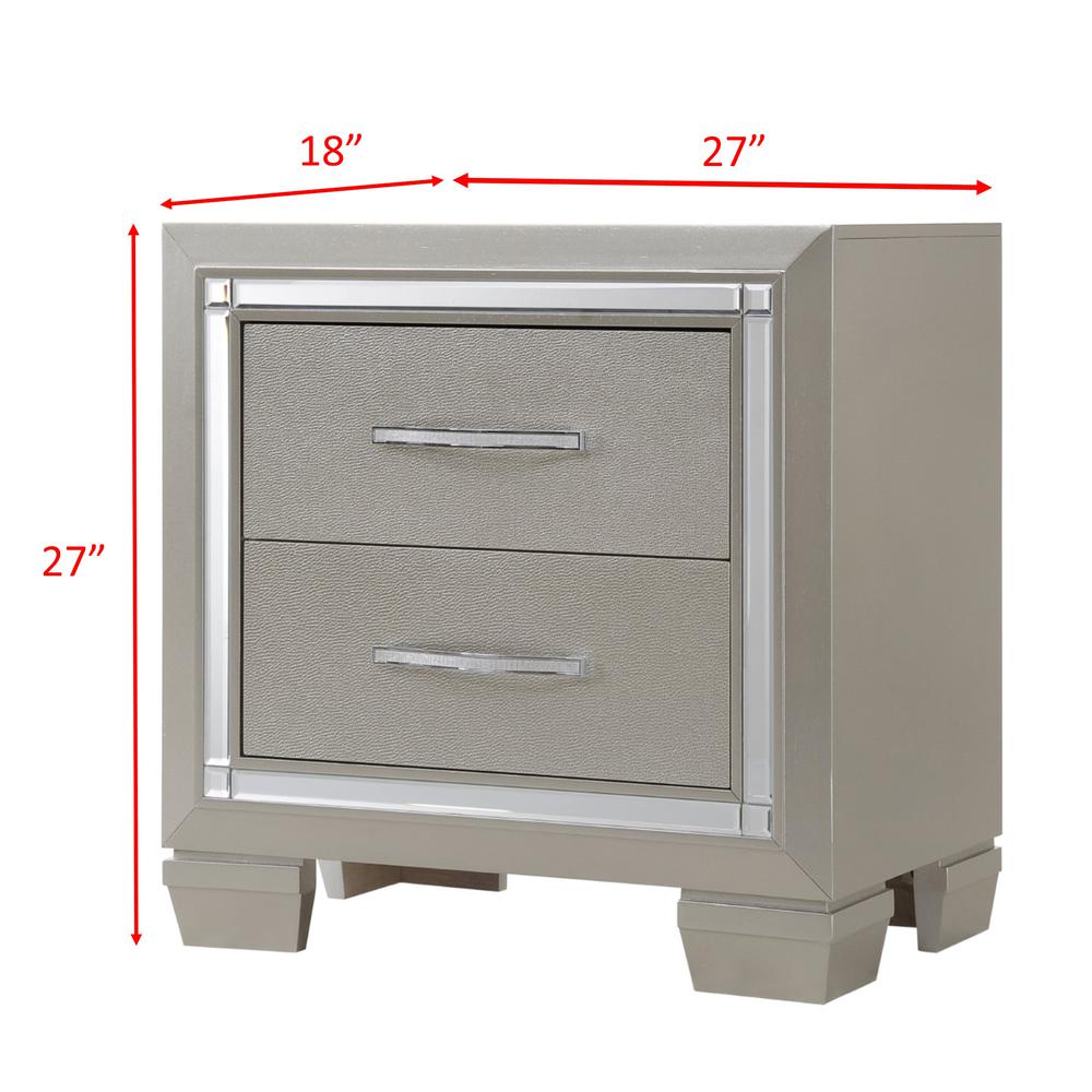 Glamour Queen Platform Storage  5PC Bedroom Set. Picture 35