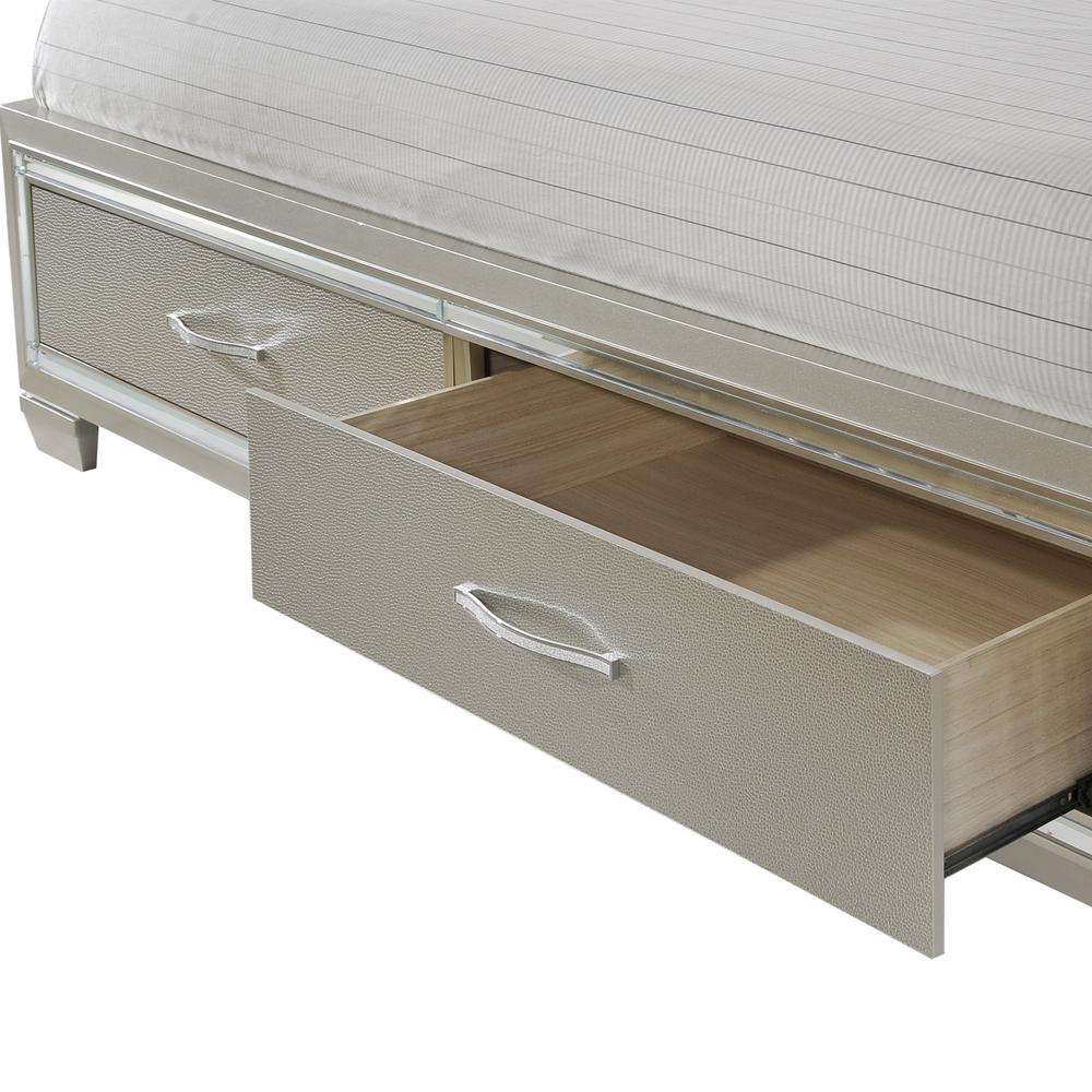 Glamour Queen Platform Storage  5PC Bedroom Set. Picture 37