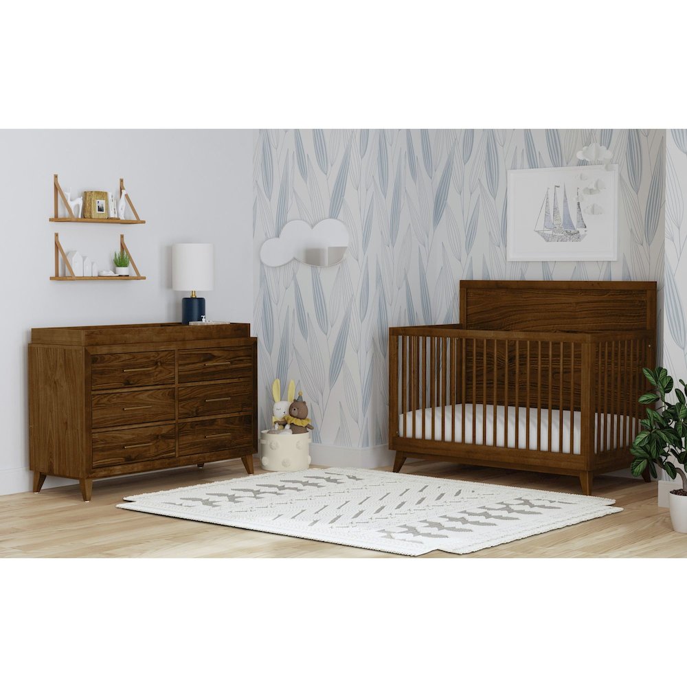 Malia 6-Drawer Dresser in Walnut. Picture 6