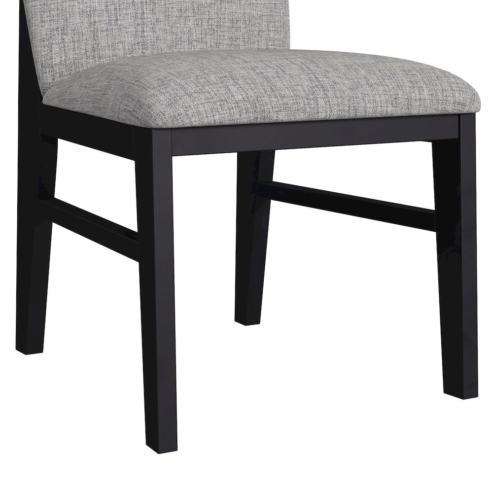 Megan 5PC Standard Height Dining Set in Black-Table and Four Chairs. Picture 6
