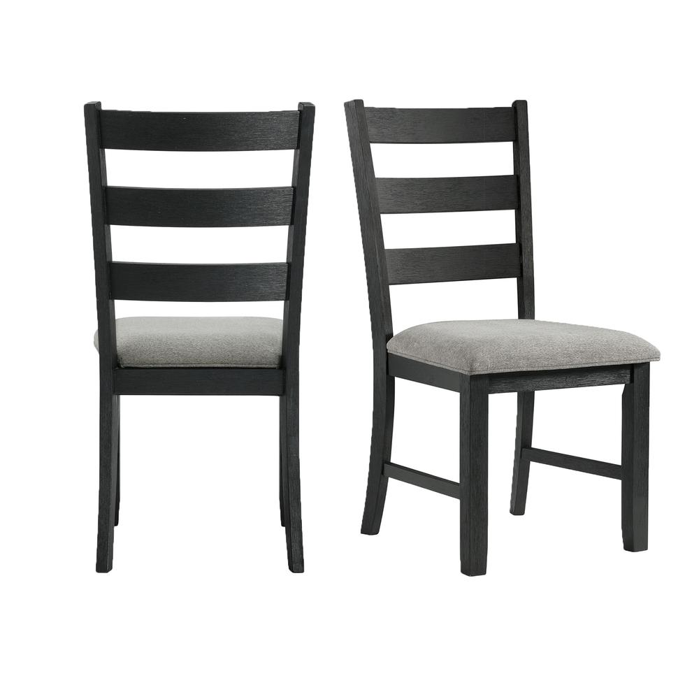 Kona Standard Height Side Chair Set in Black. Picture 2