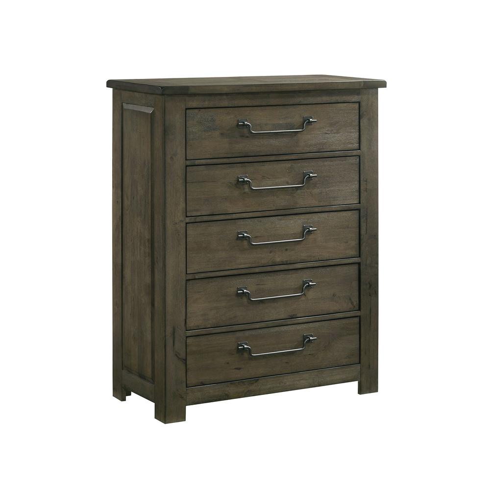 Memphis 5-Drawer Chest in Grey. Picture 3