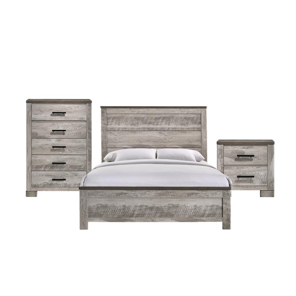 Adam Queen Panel 3PC Bedroom Set. Picture 1