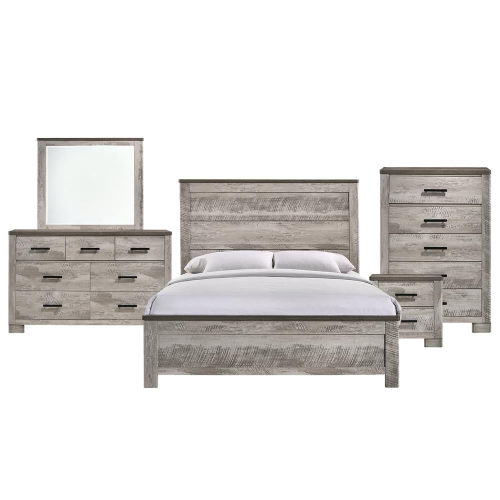 Adam Queen Panel 5PC Bedroom Set. Picture 1