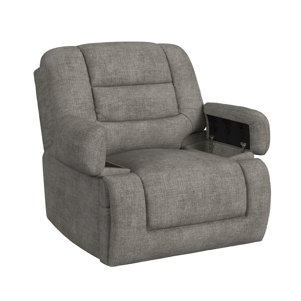 Snyder P3 Recliner with Heat Massage, zero gravity, memory foam in Amount Grey. Picture 3