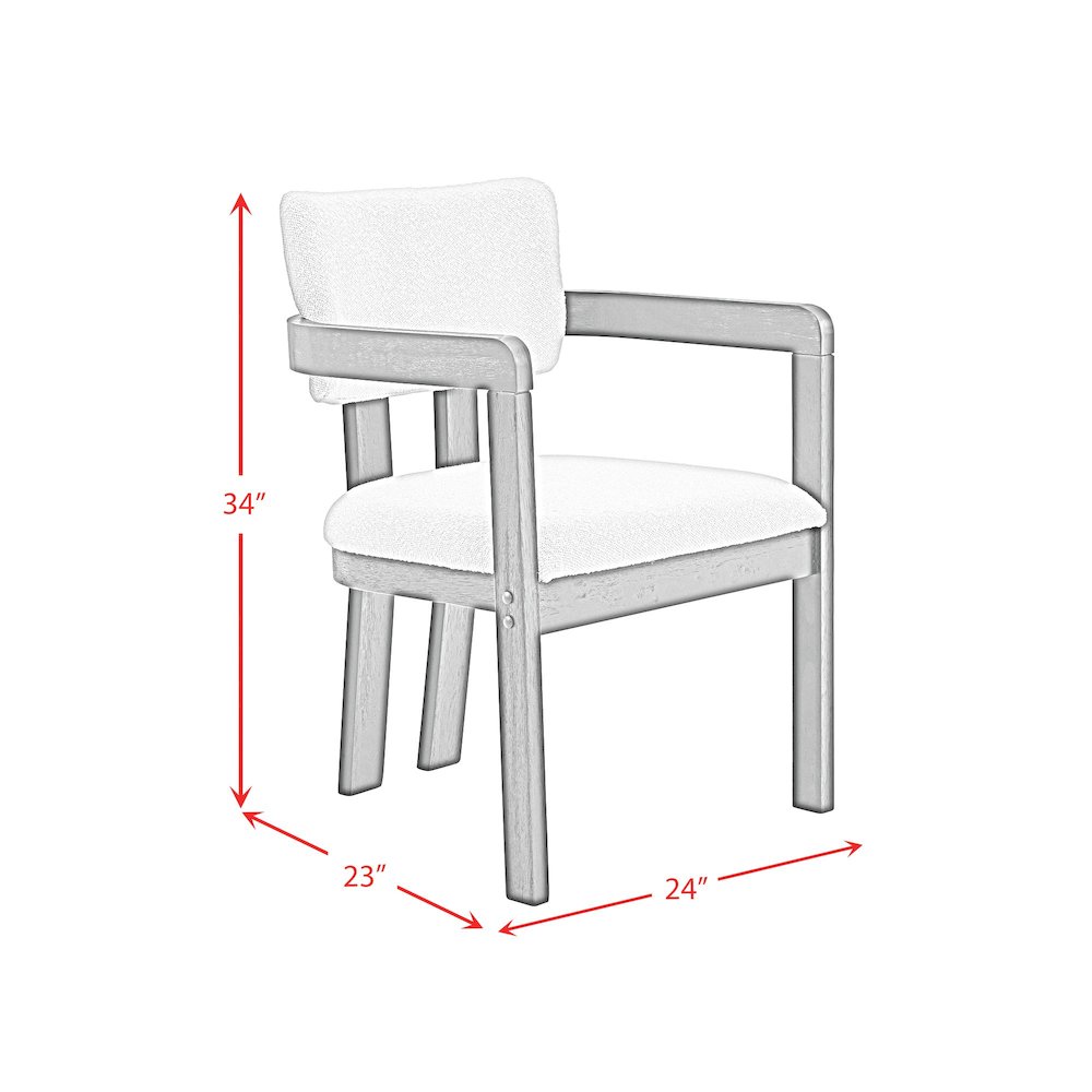 Canal 7PC Dining Set Natural-Rectangular Table, Four Chairs and Two Arm Chairs. Picture 14