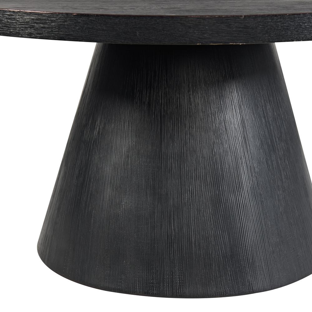 Canal   Round Coffee Table in Black. Picture 4
