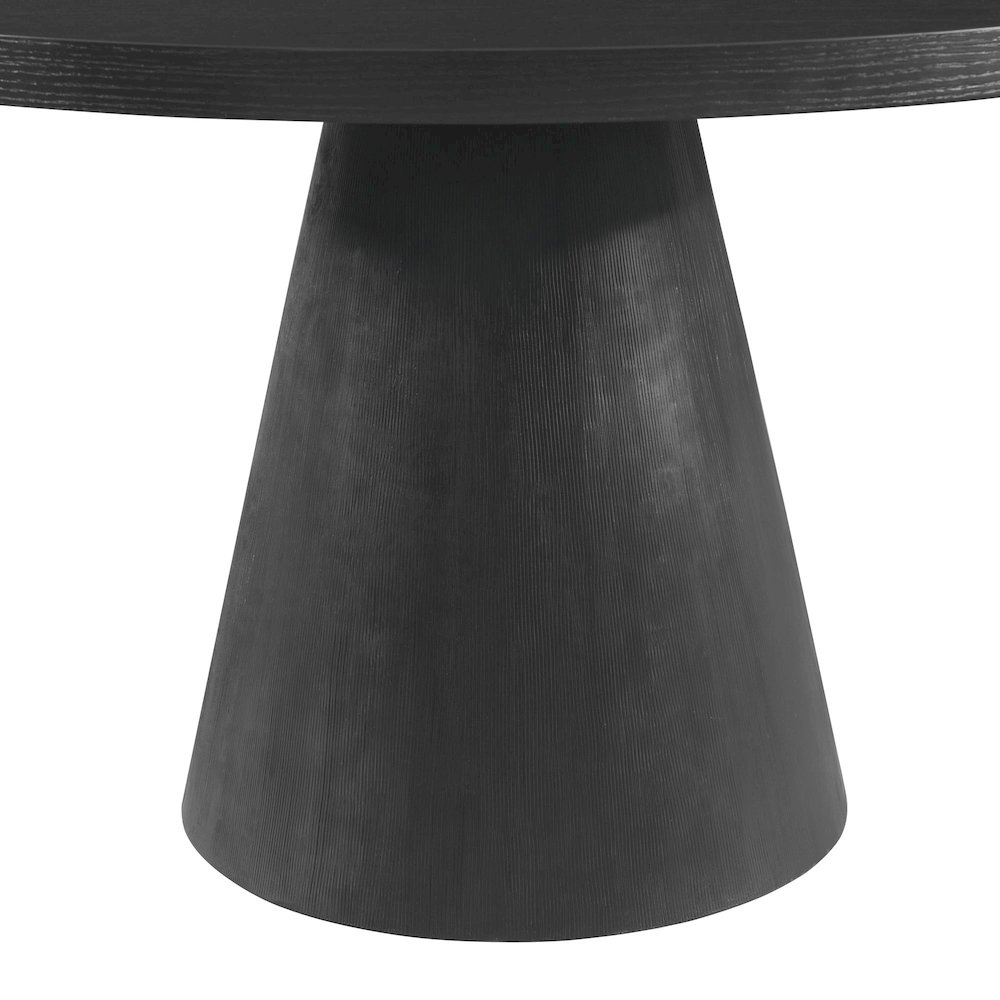 Canal Round Dining Table in Black. Picture 6