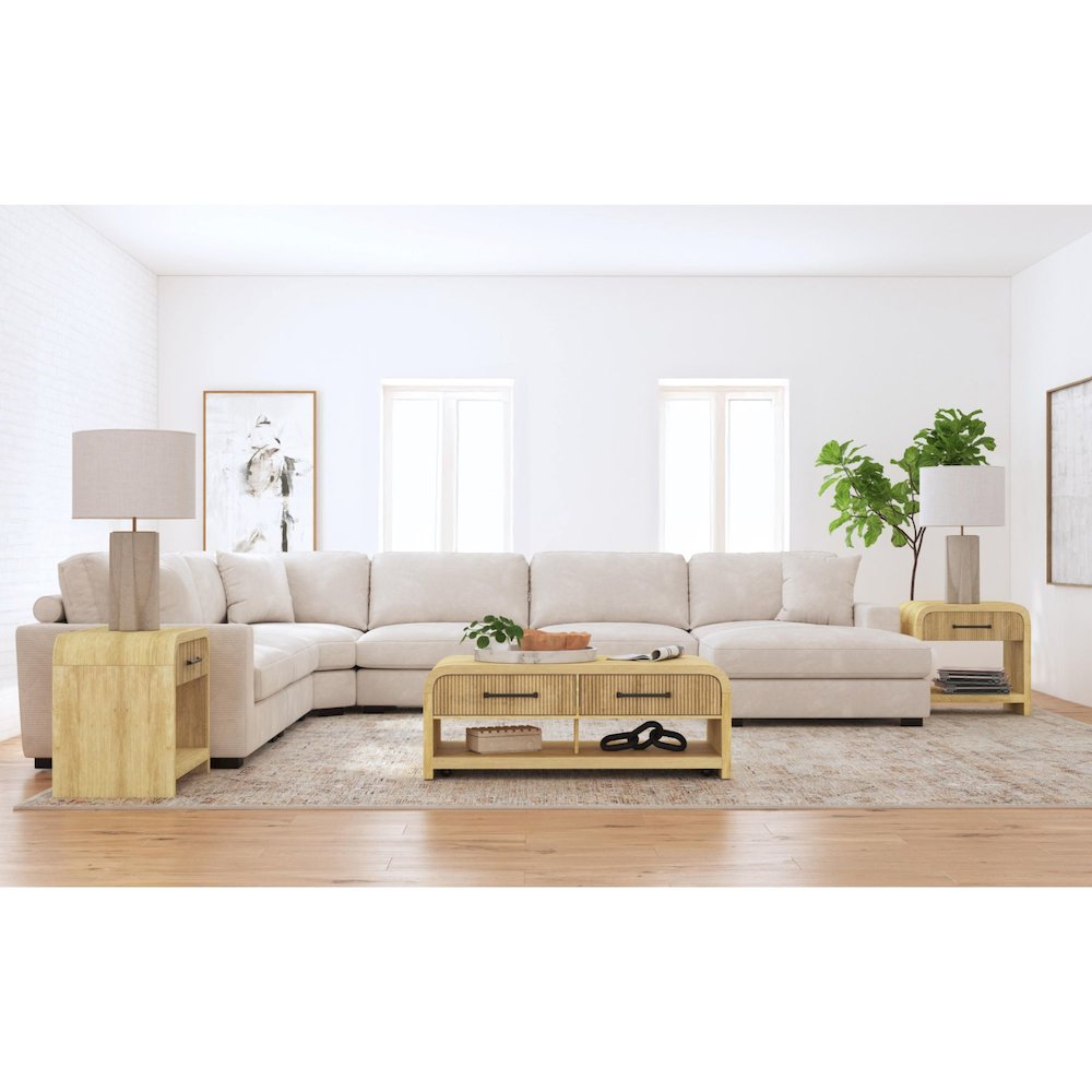 Woodridge End Table with USB in Natural. Picture 4