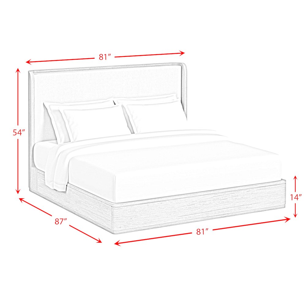 Camelot King UPH Bed in Black. Picture 6